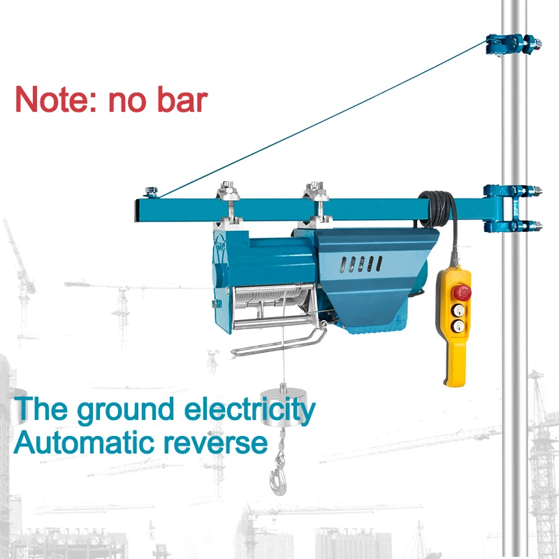 125-25KG 35M 220V 1000W Aluminum Alloy Electric Hoist Industrial-Grade Miniature Fast Crane Equipment Use For Factory Warehouse