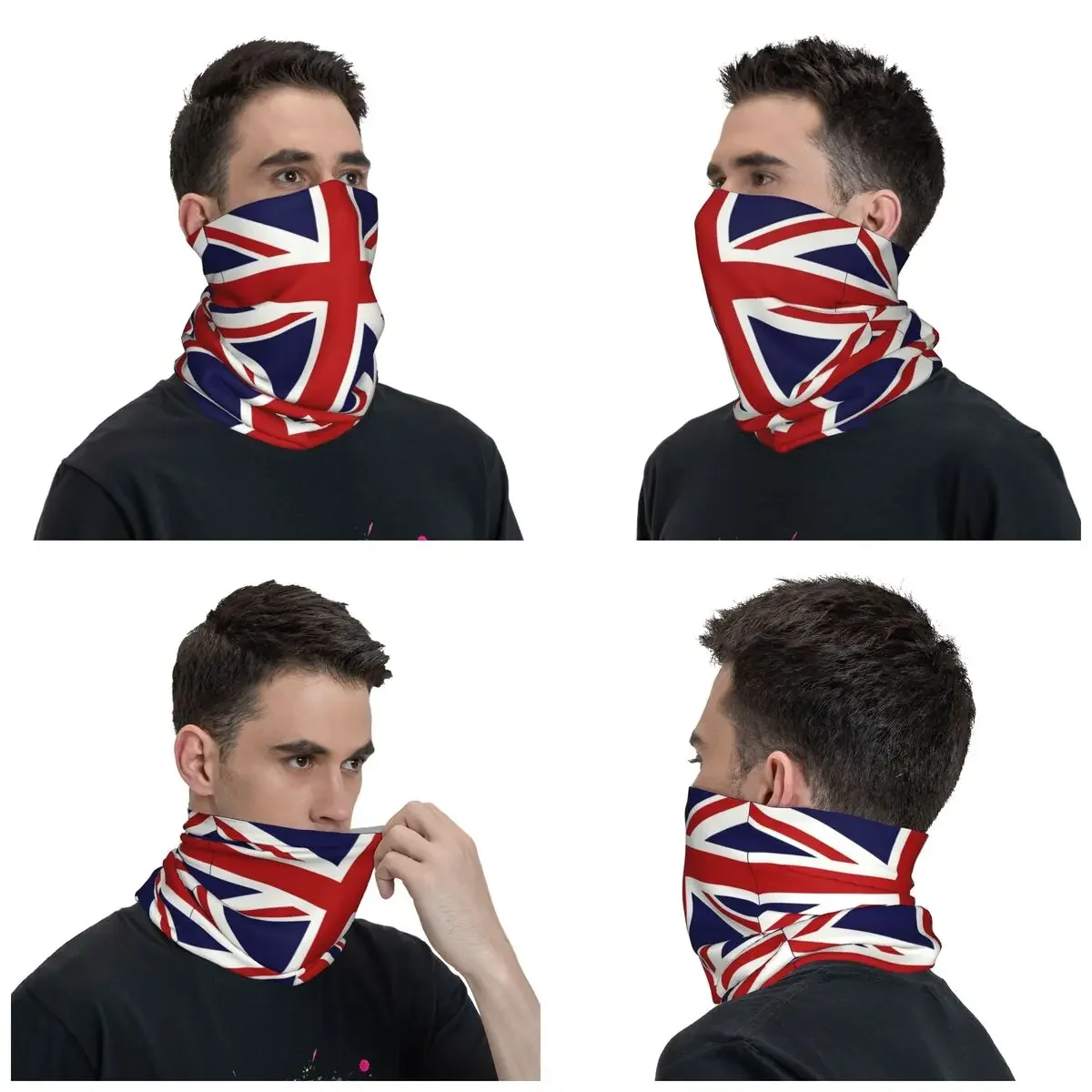 Union Jack Flag Of The UK Winter Headband Neck Warmer Men Women Hiking Cycling Tube Scarf Face Bandana Gaiter