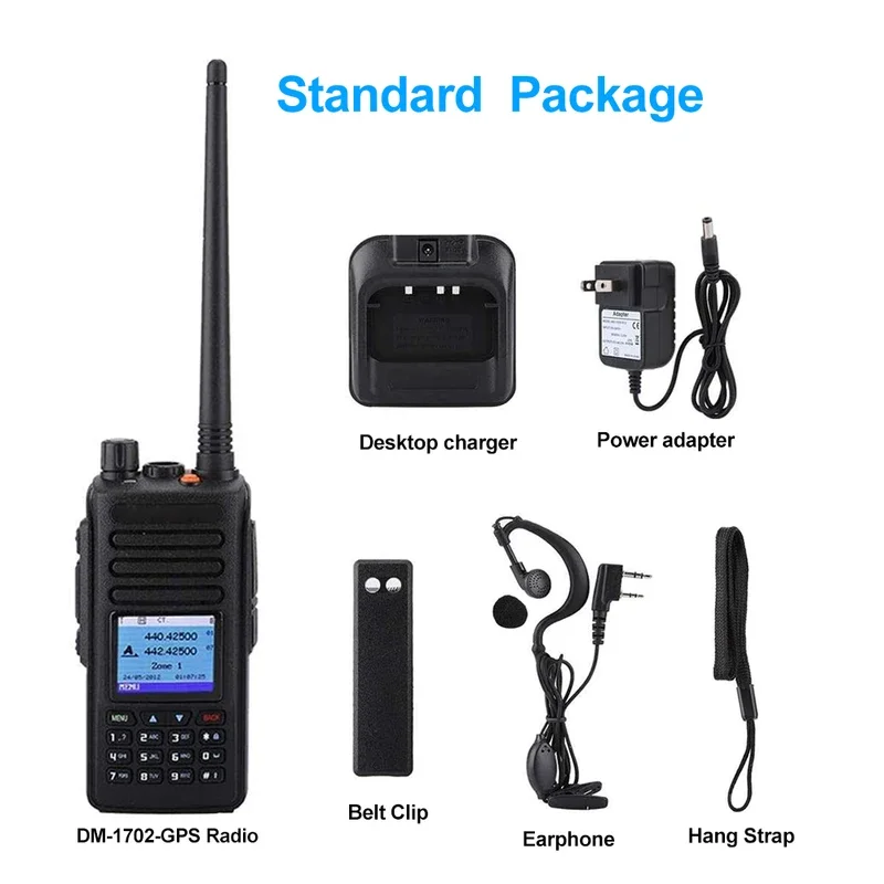 Baofeng DM-1702 مع راديو رقمي GPS DMR فتحة زمنية مزدوجة جهاز اتصال لاسلكي 5 وات ثنائي النطاق 136-174 و400-470 ميجا هرتز راديو لحم الخنزير