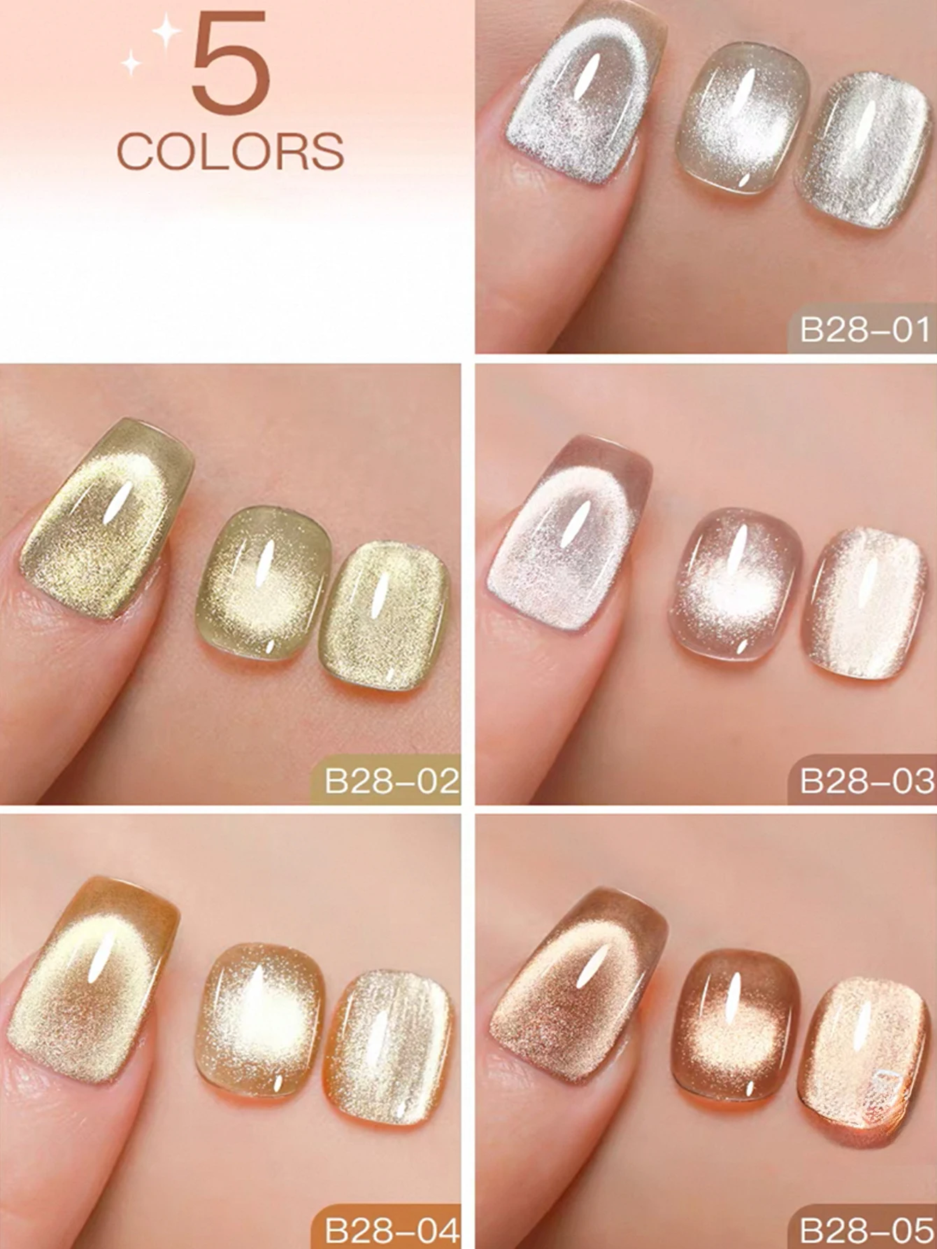 1/9PCS2025 Nail Art fournitures pour femmes ensemble automne et hiver paillettes Champagne or porcelaine blanc oeil de chat Gel UV vernis à ongles Gel