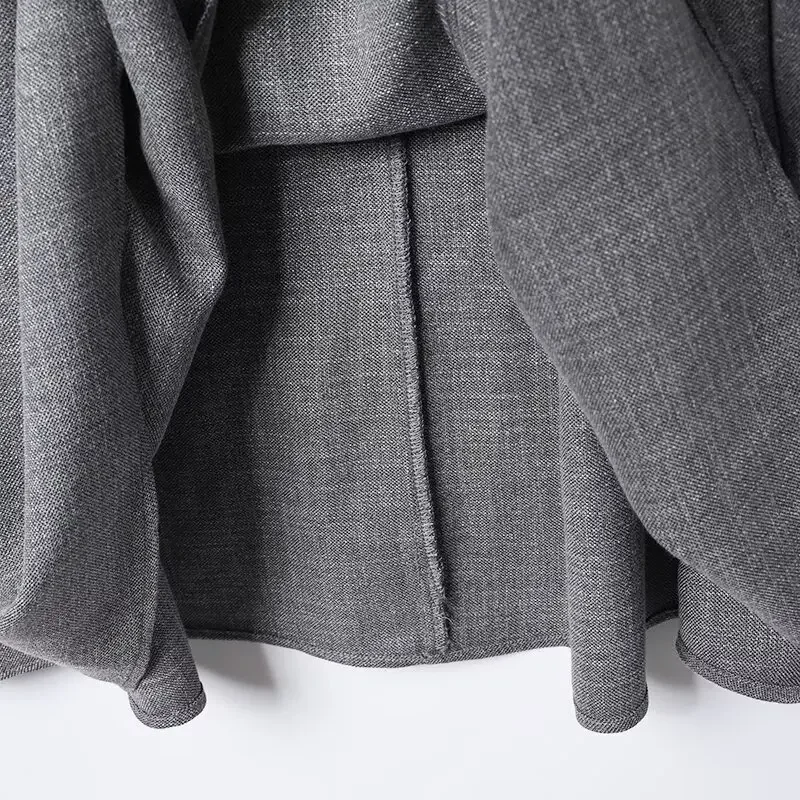 2025年秋 欧米風 ウエストベルト付き プリーツ ミディ丈スカート