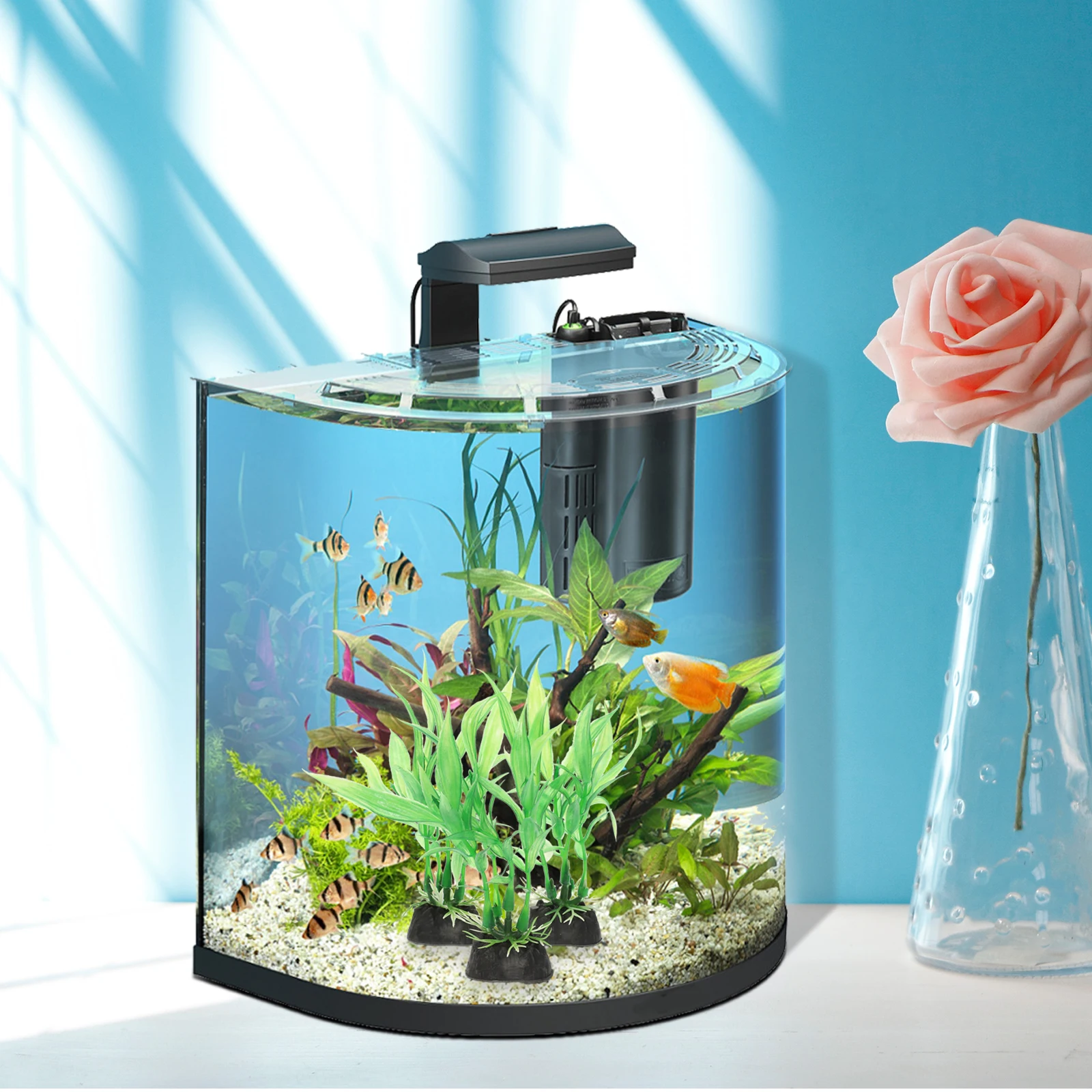 

20pcs Water Grass Decor Artificial Aquarium Plants Fish Tank Decorations Simulated Aquatic Plants For Betta Fish Tank