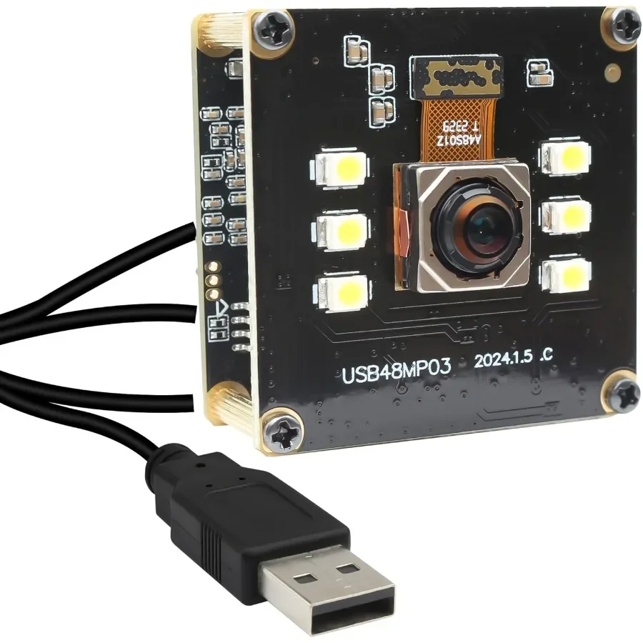 

48MP USB Camera Module 4K 30FPS Color Night Vision High Speed Autofocus Webcam Lightburn Camera 70° Viewing Angle Industrial Se