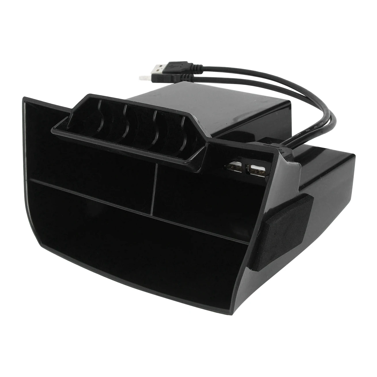 

for Honda Civic 2016 2017 2018 2019 Interior Accessories Car Black ABS Inner Console Central Storage Box with USB