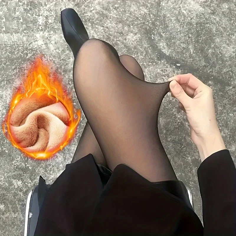 女性、ストッキング、靴下、厚手のレギンス、偽のレギンスのための半形のサーマルパンスト