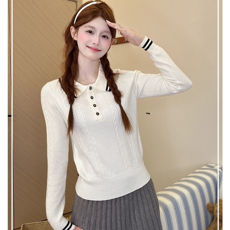 

Женский шерстяной флисовый свитер с рукавами-фонариками, ажурной вязкой и воротником-стойкой, в романтическом стиле бохо, мягкий и уютный