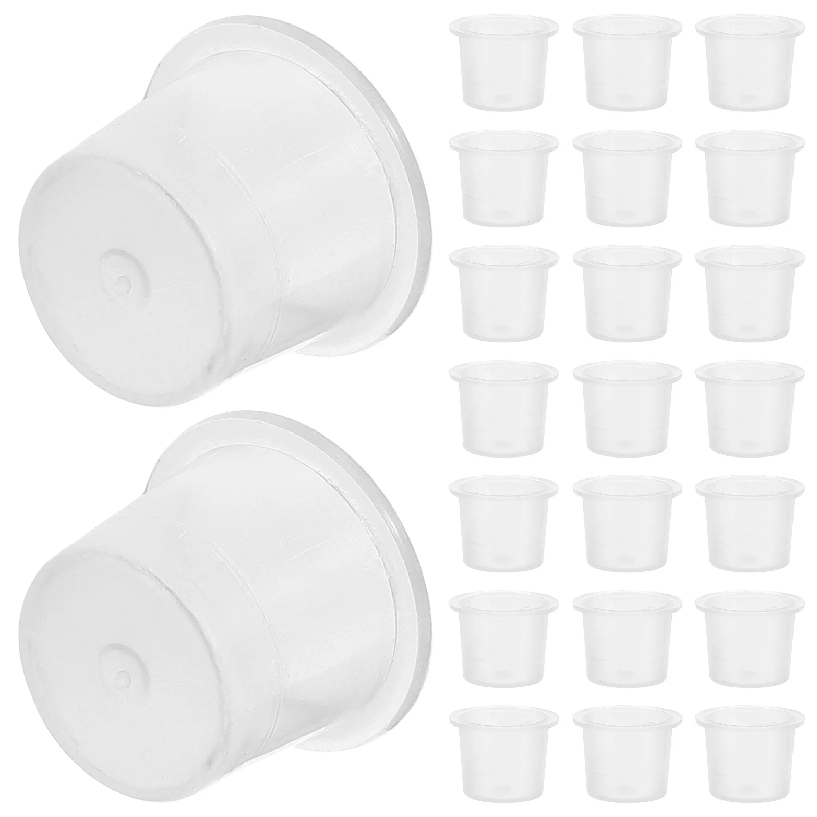 

1000pcs Transparent Ink Cup With Base Plastic Pigment Container For Tattoo Artists Durable Stackable Paint Cup Supplies Kits