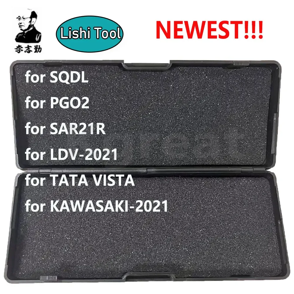 Lishi SQDL PGO2 LDV-2021, KAWASAKI-2021 SAR21R, TATA VISTA 자물쇠 세공 도구용, 2 in 1 도구