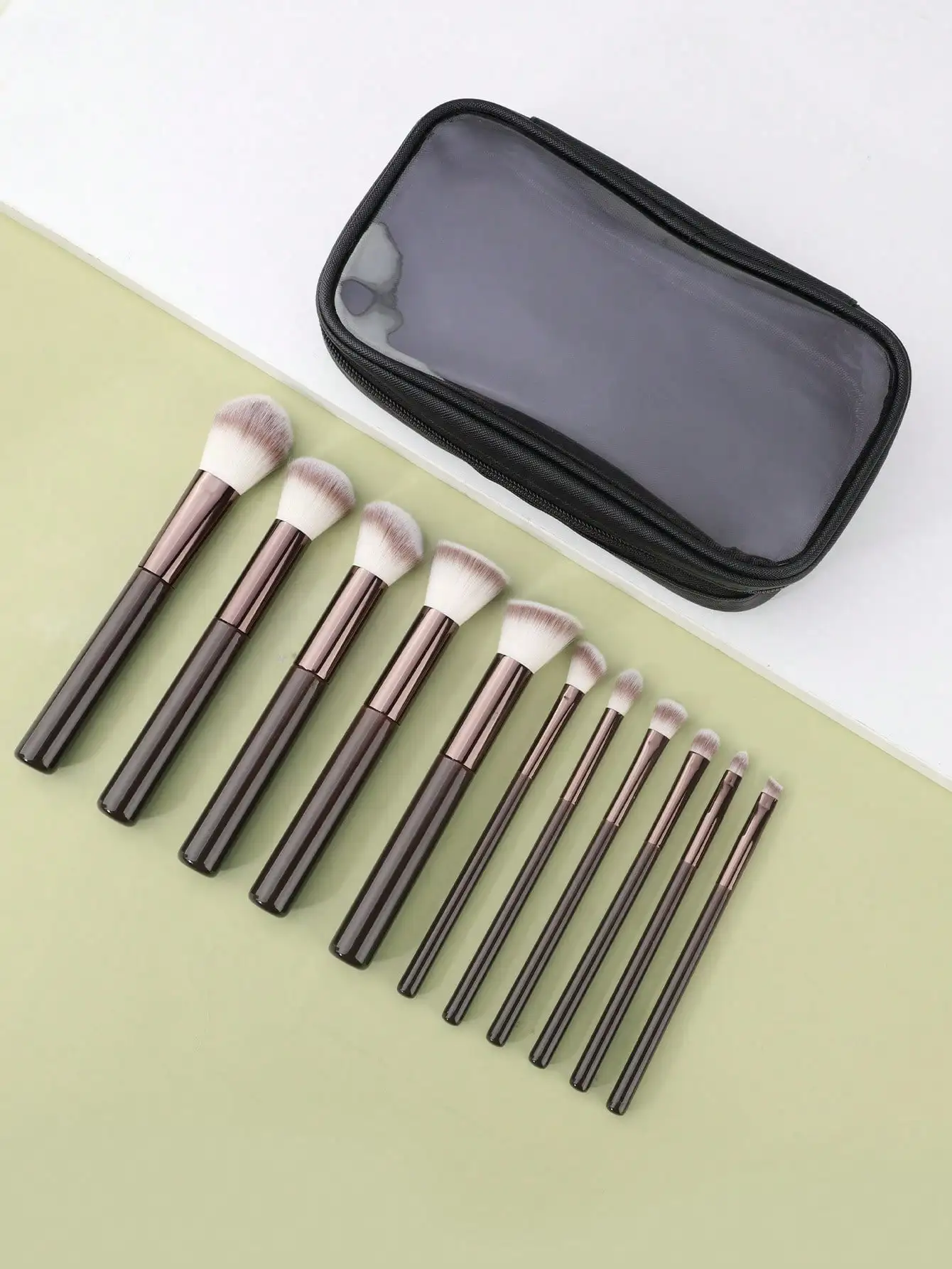 11Pcs Professional Makeup Brushes Set Foundation Blush Eyeshadow Concealer Powder Face Eye Cosmetic Make‑up Tools Kit