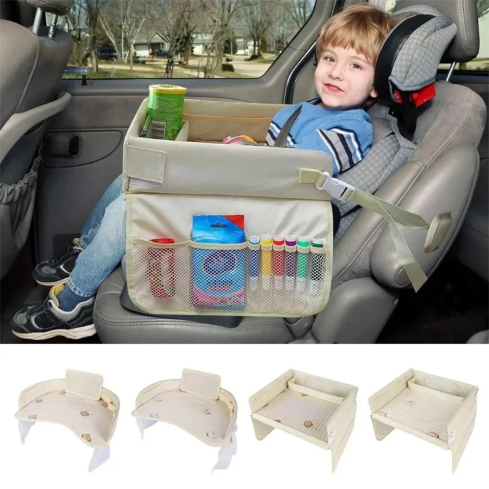 multi-functional-car-child-safety-seat-tray-large-capacity-storage-mesh-pocket-waterproof-anti-fouling-foldable-storage-babyseat