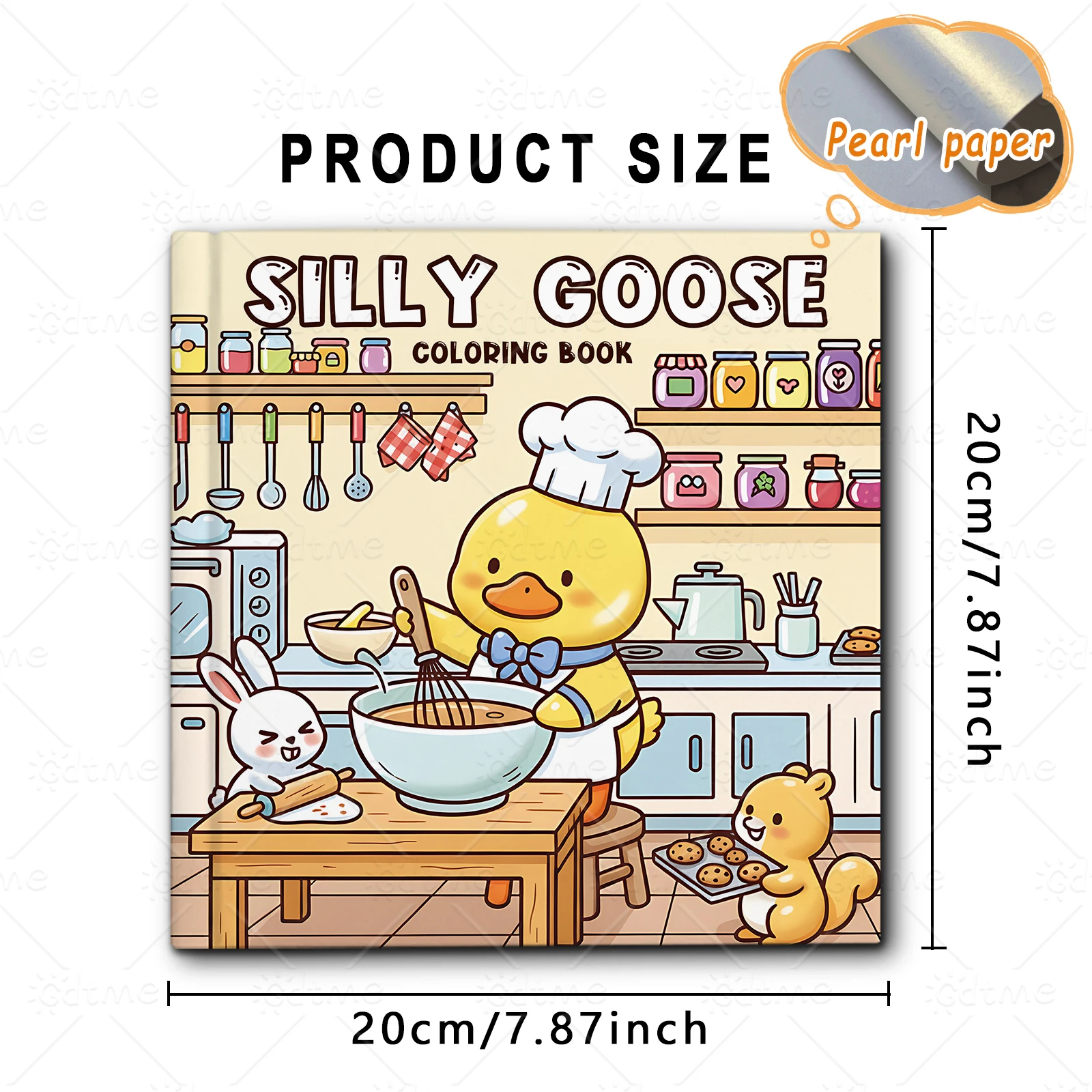 SILLY GOOSE Malbuch mit einfachen Mustern für Erwachsene, niedliches Zeichenbuch, perfektes Geschenk für Party und Geburtstag – Detail 3