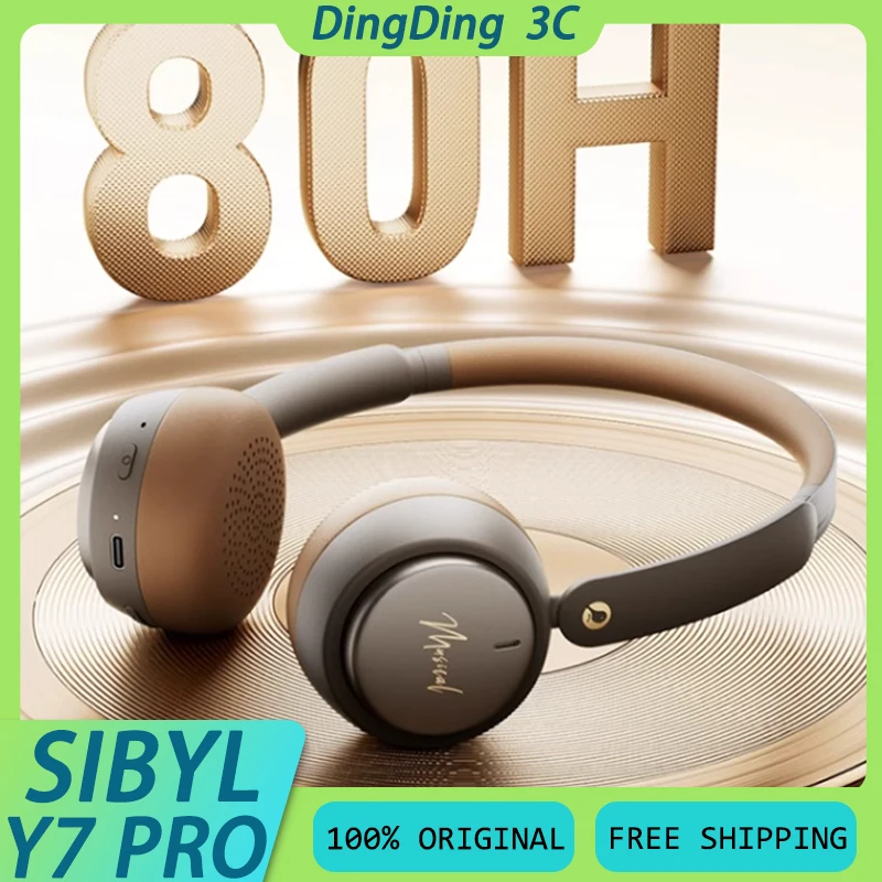 SIBYL Y7 PRO Bluetooth Headphones Active Noise Reduction HiFi Stereo Sound Long Battery Life Low Latency Custom Music Headset