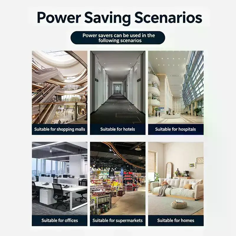 Inteligentna skrzynka oszczędzająca energię z adapterem wtykowym US/EU 90V-250V, przenośne urządzenie do oszczędzania energii elektrycznej w domu, biurze i kuchni. — zdjęcie produktu 5