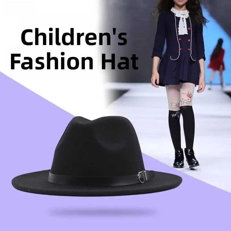 

Детские винтажные шерстяные кепки-флэттопы для джаза и уличных танцев, модные шляпы в стиле принцессы для малышей