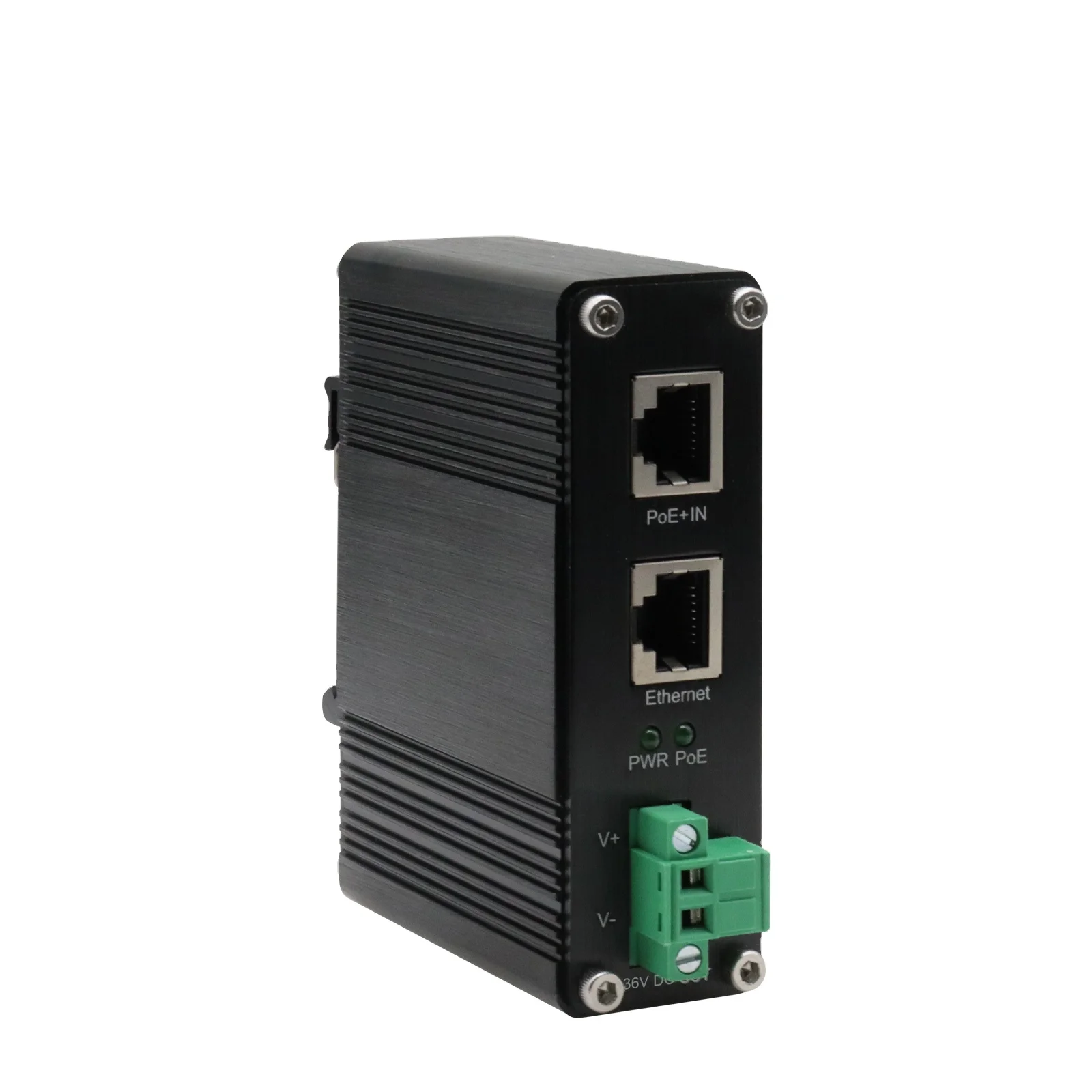 Industriële 10/100/1000Mbps 802.3bt PoE++ Splitter Uitgangsspanning 36VDC