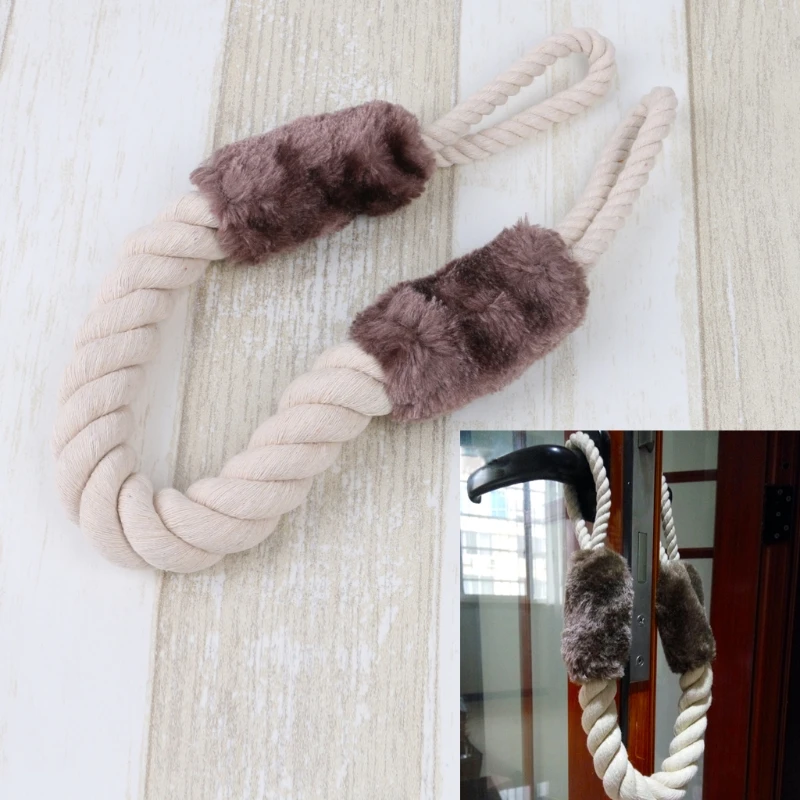 Doorstop Cotton Rope Knot Door Stopper Slamming Shut Door Handles Stoppers Door Window Protectors