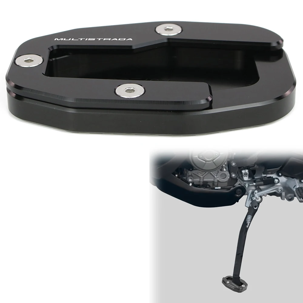 For Ducati Multistrada V4 /S 1200 1260 Enduro Monster 821 937 Scrambler 1100 Motorcycle Side Stand Enlarger Kickstand Plate Pad