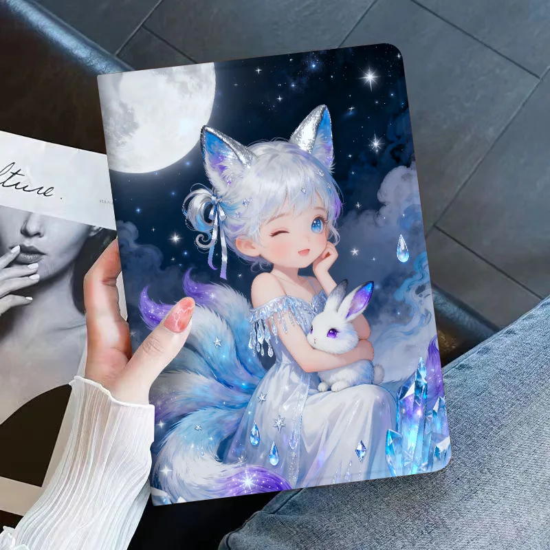 For Xiaomi Pad 8 7 Case 11.2inch 2025 Cartoon Cute Blink nine-tailed Fox Pattern For Xiaomi Pad 8 Pro MiPad 6 5pro Tablet Cases