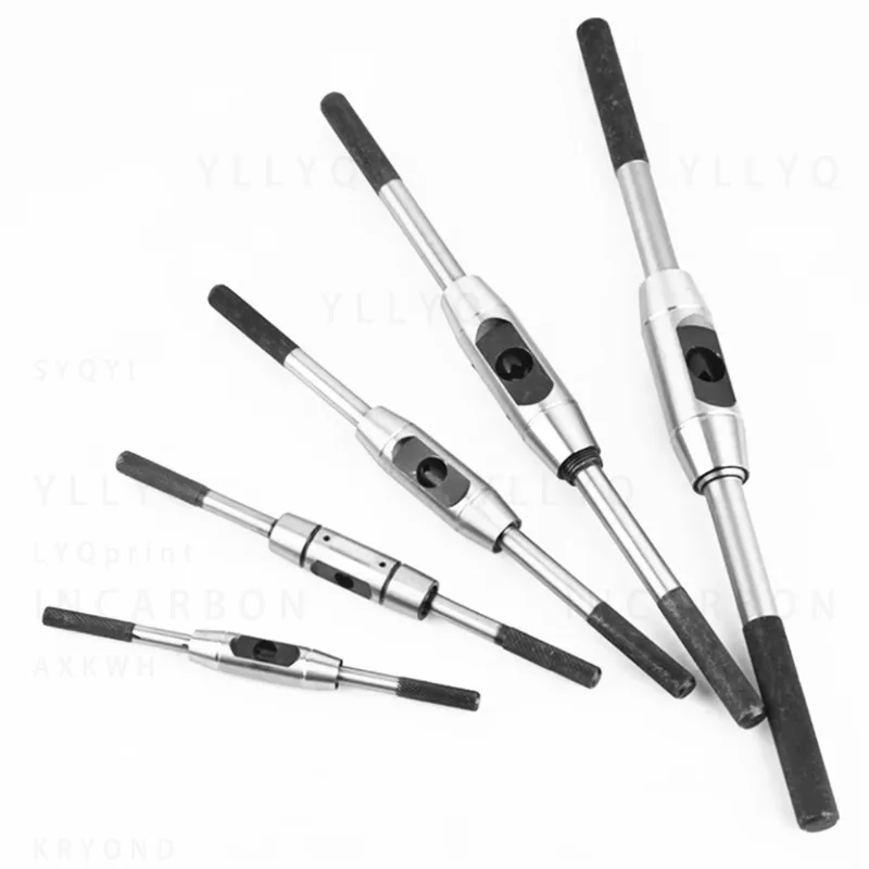 Adjustable Tap Wrench Ratchet T Handle Thread Tap Holder Steel Hand Tapping Tool for Threading Reaming Manual Tap Wrench