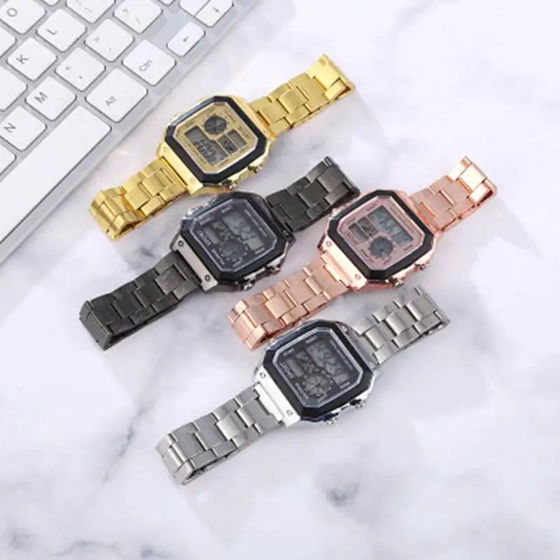 Men Watches Waterproof Military Sports Watch Stainless Steel Business Digital Watch LED Alarm Clock Sport Wristwatch Relogio