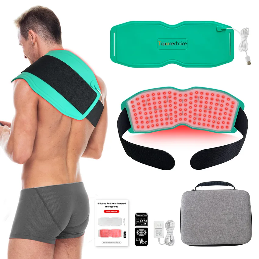 

940+850nm Infrared Light Therapy Belt Waist 660nm Red Light Heating Massage Belt Pad Lumbar Back Waist for Full Body Pain Relief