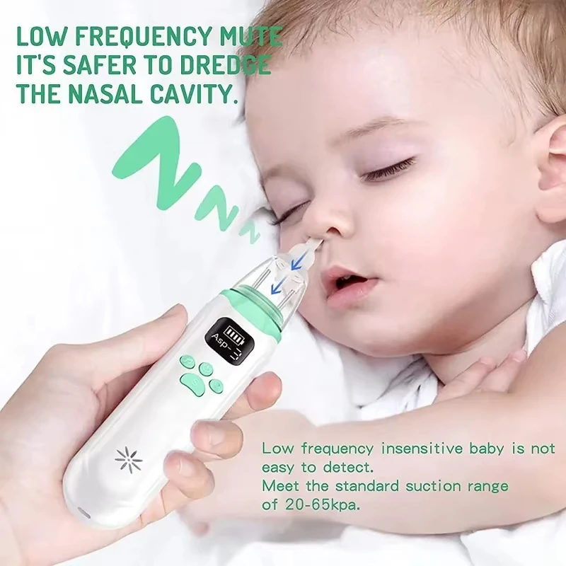 

Children's Electric Nasal Cleaner with 3 Silicone Suction Tips Offering Adjustable Suction Power for Safe and Easy Nose Cleaning