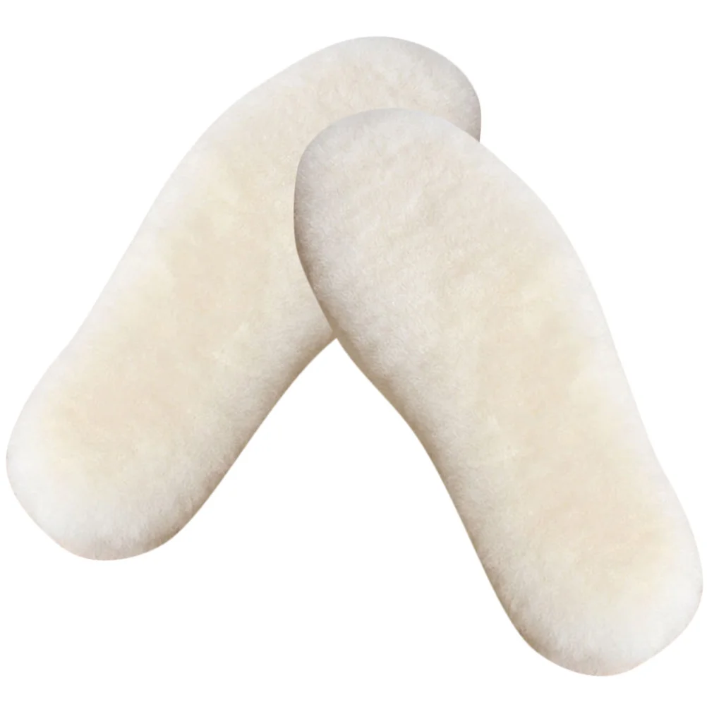1 Paar Wolle verdickte Fleece-Schuheinlagen für warme Füße, Winterstiefelsohle, Unisex, wiederverwendbare Einlegesohlen für Schuhe, Stiefel, Turnschuhe