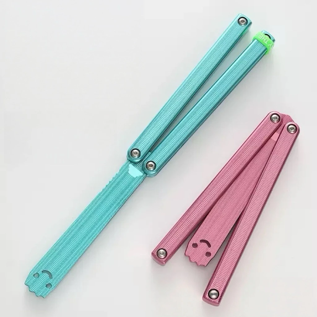 Yapi Aluminum Squiddy Balisong Trainer Serie 7, Herramienta de Entrenamiento EDC Plegable de Oscilación Libre