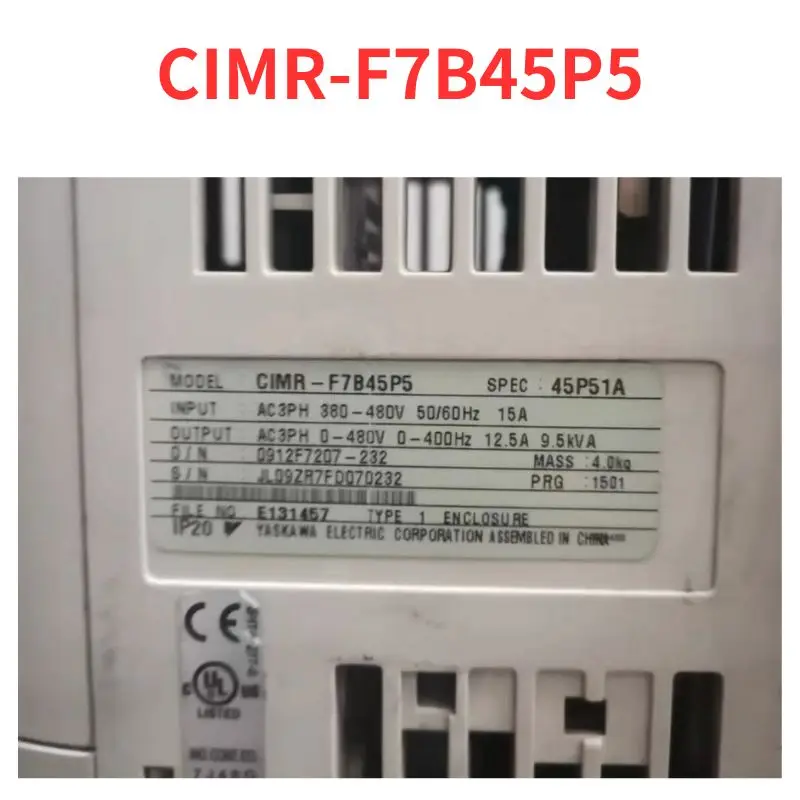 

90% new CIMR-F7B45P5 frequency converter tested OK