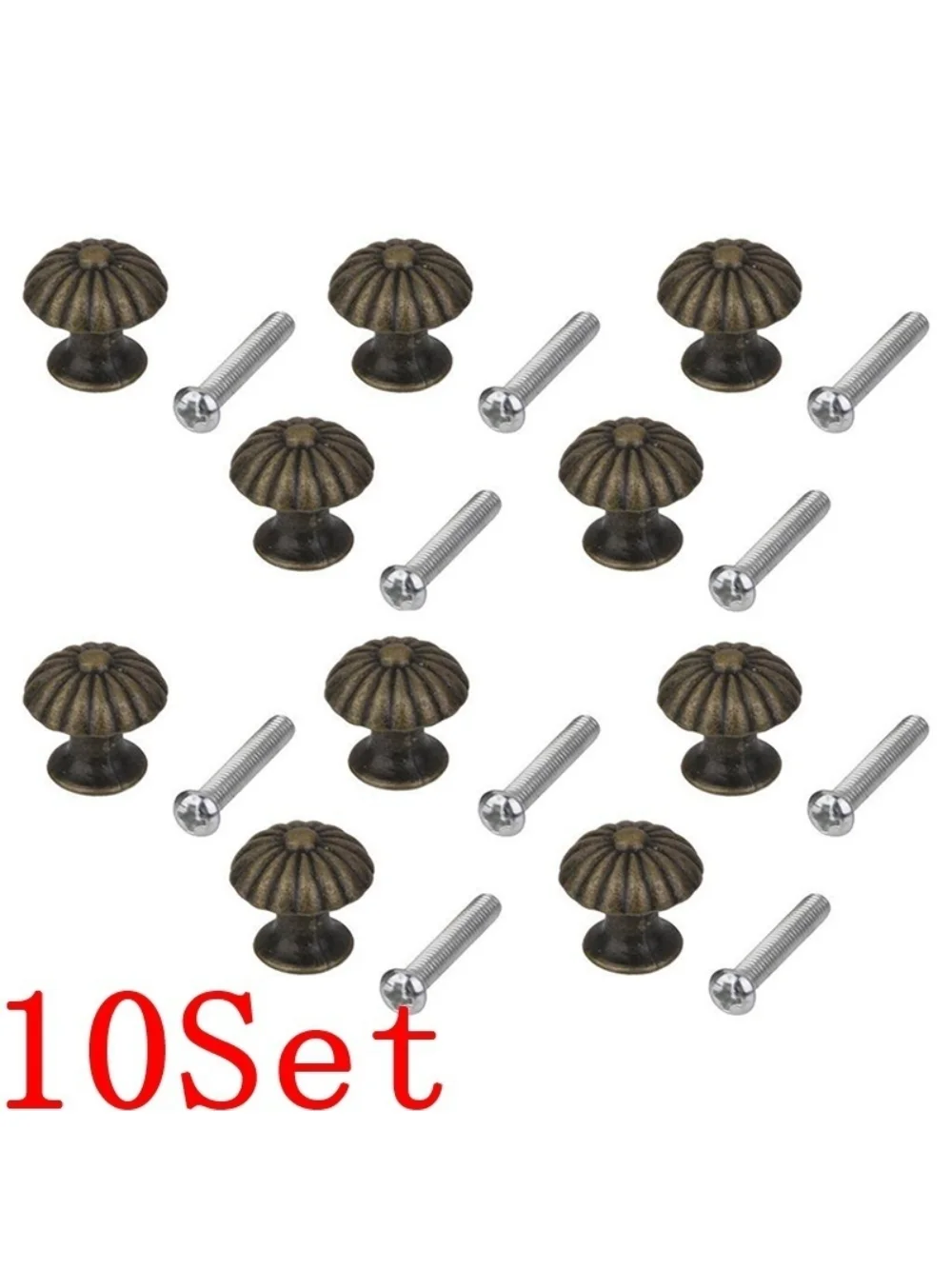 Creative New 10Pcs Vintage Mini Round Pull Knobs Wardrobe Drawer Jewelry Box Bin Cabinet Door Handle Hardware Accessories