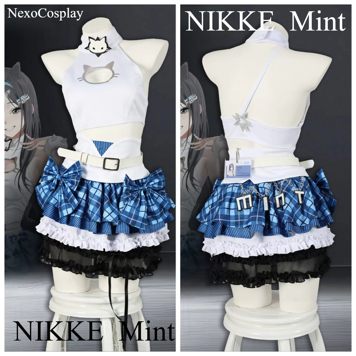 

NIKKE Mint Game Suit Uniform Cosplay Costume Halloween Carnival Party Outfit NexoCosplay