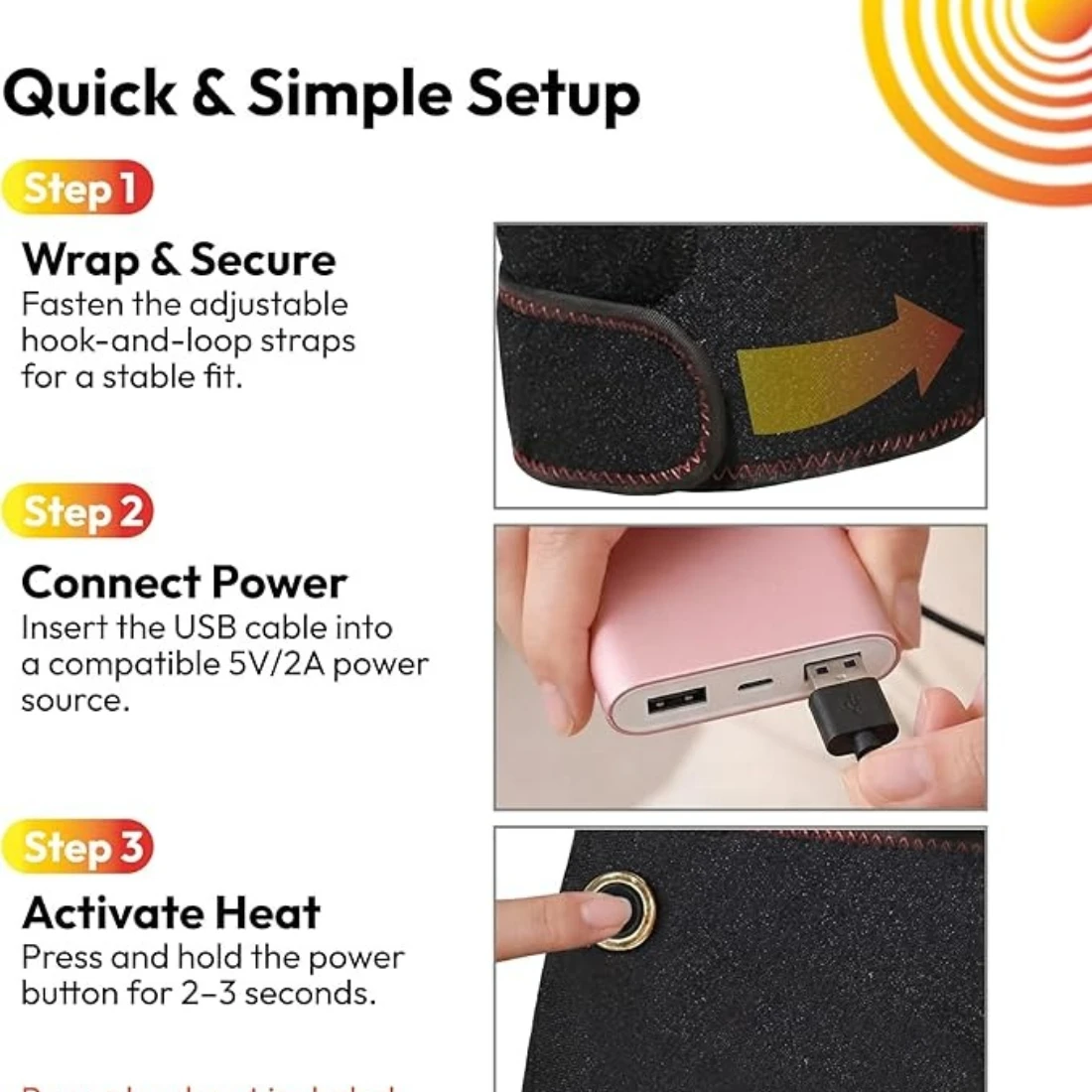Cordless Heated Hip and Leg Massage Brace