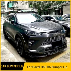 Car Front Lip Haval H6 H6S GT Accessories 4Pcs Front Bumper Split Lip Body Kit Spoiler Diffuser Deflector Sports Modification
