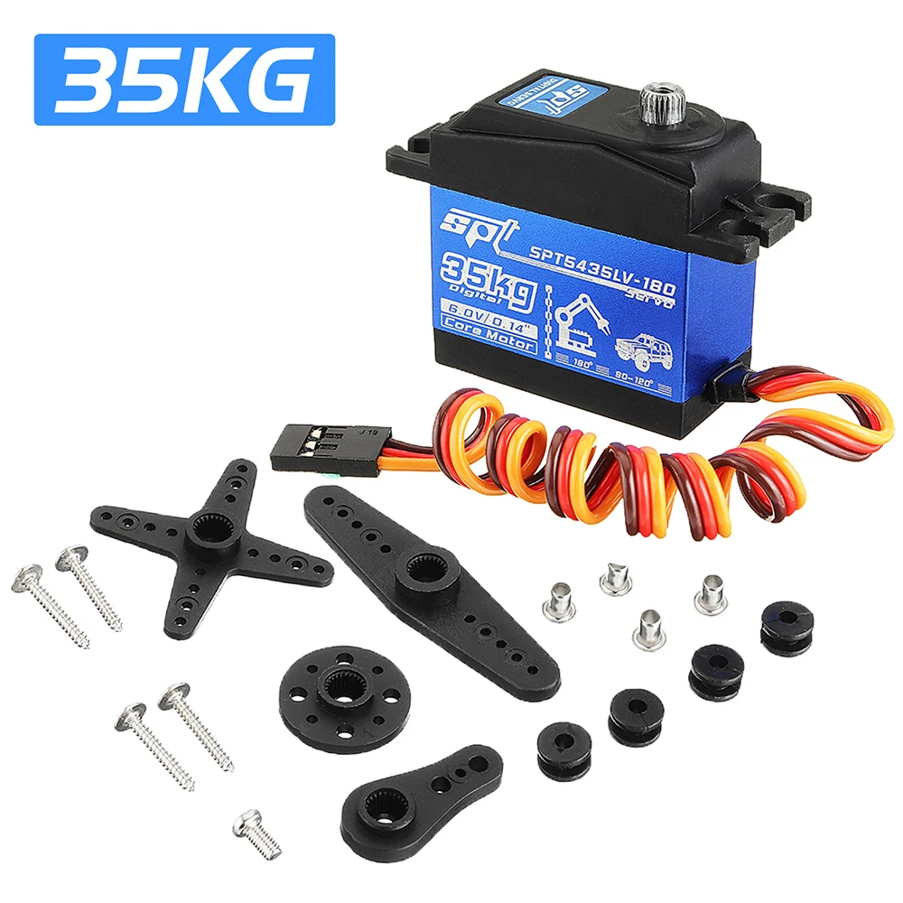 SPT5435LV 35KG Serwo Cyfrowe z Metalowymi Przekładniami o Dużym Momencie Obrotowym do Modeli RC Crawler 1:8 1:10 SCX10 TRX4 D90