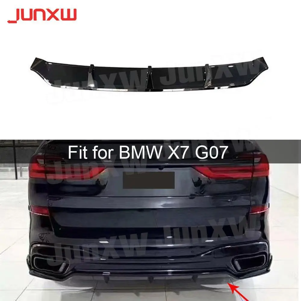 

For BMW X7 G07 M Sport 2019-2024 Carbon Fiber Rear Bumper Lip Diffuser Splitters Spoiler