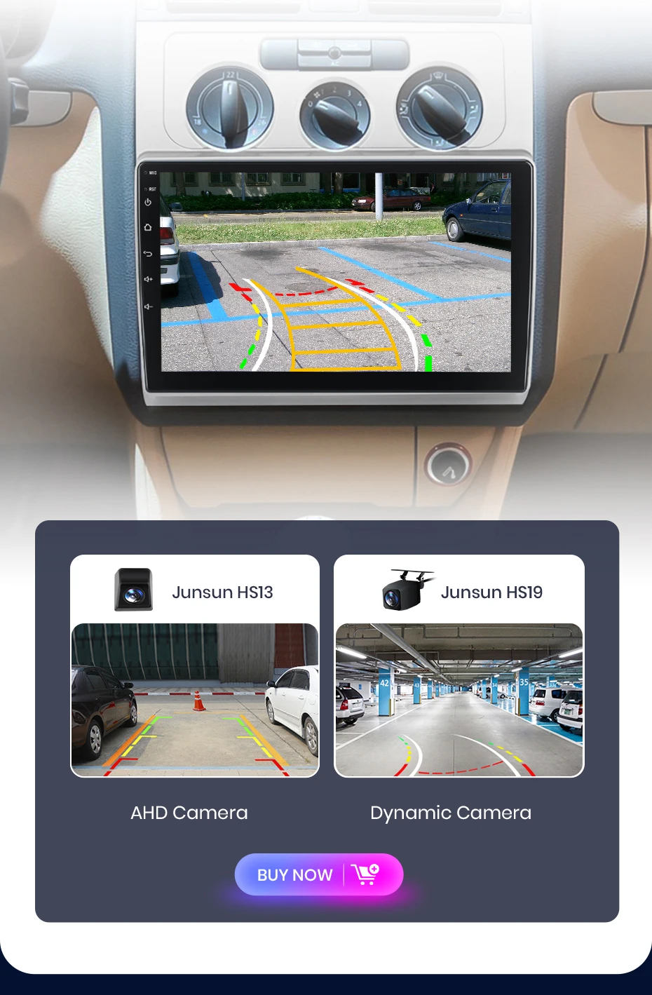 Junsun Wireless Carplay Android Auto Autoradio für Volkswagen Touran 1 2003-2010 GPS Multimedia 2 Din – Detail 17