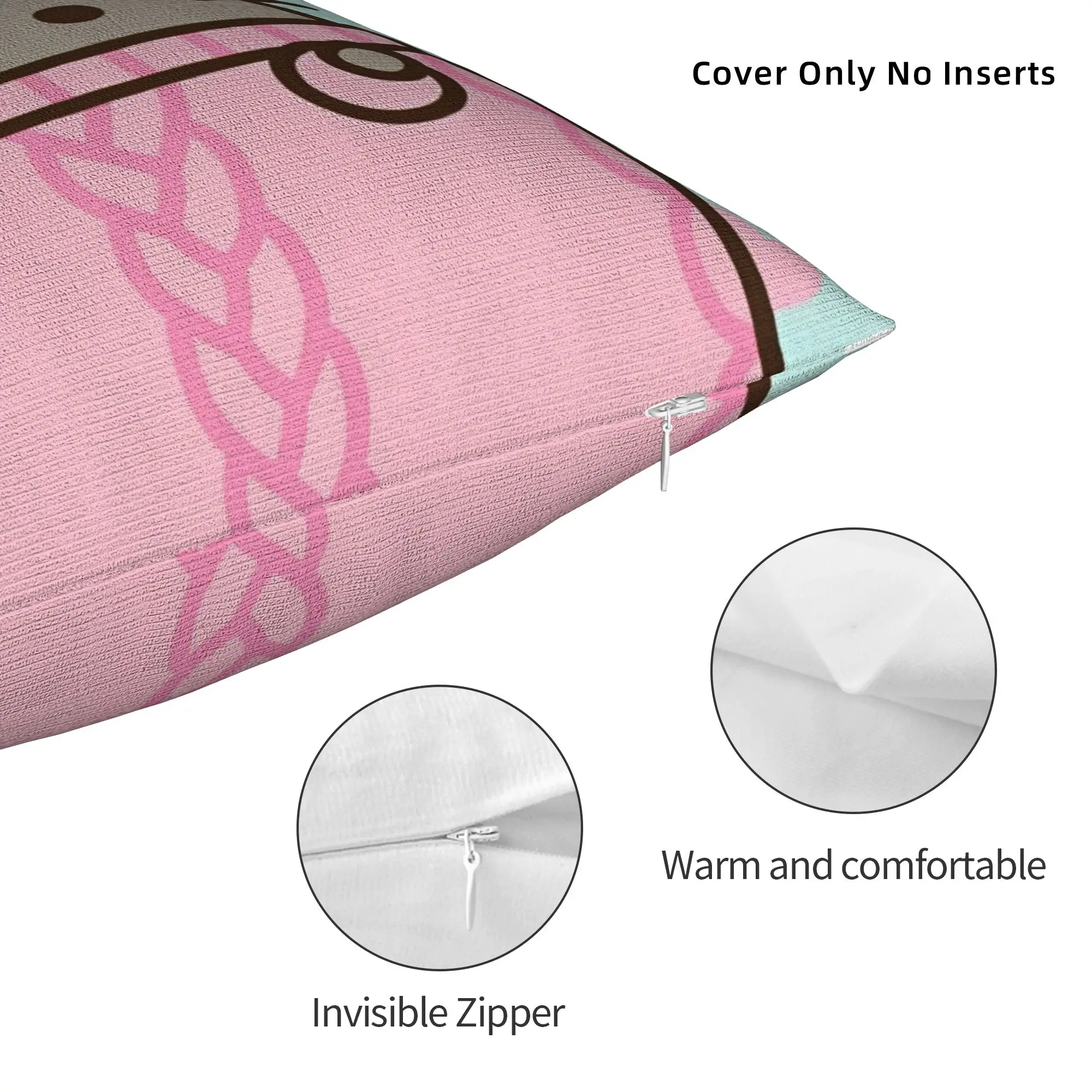 Cute Cartoon Cat Square Pillow Cases P-Pusheencats Cushion Cover Vintage Zipper Decor Pillowcase for Home 40x40cm view 4