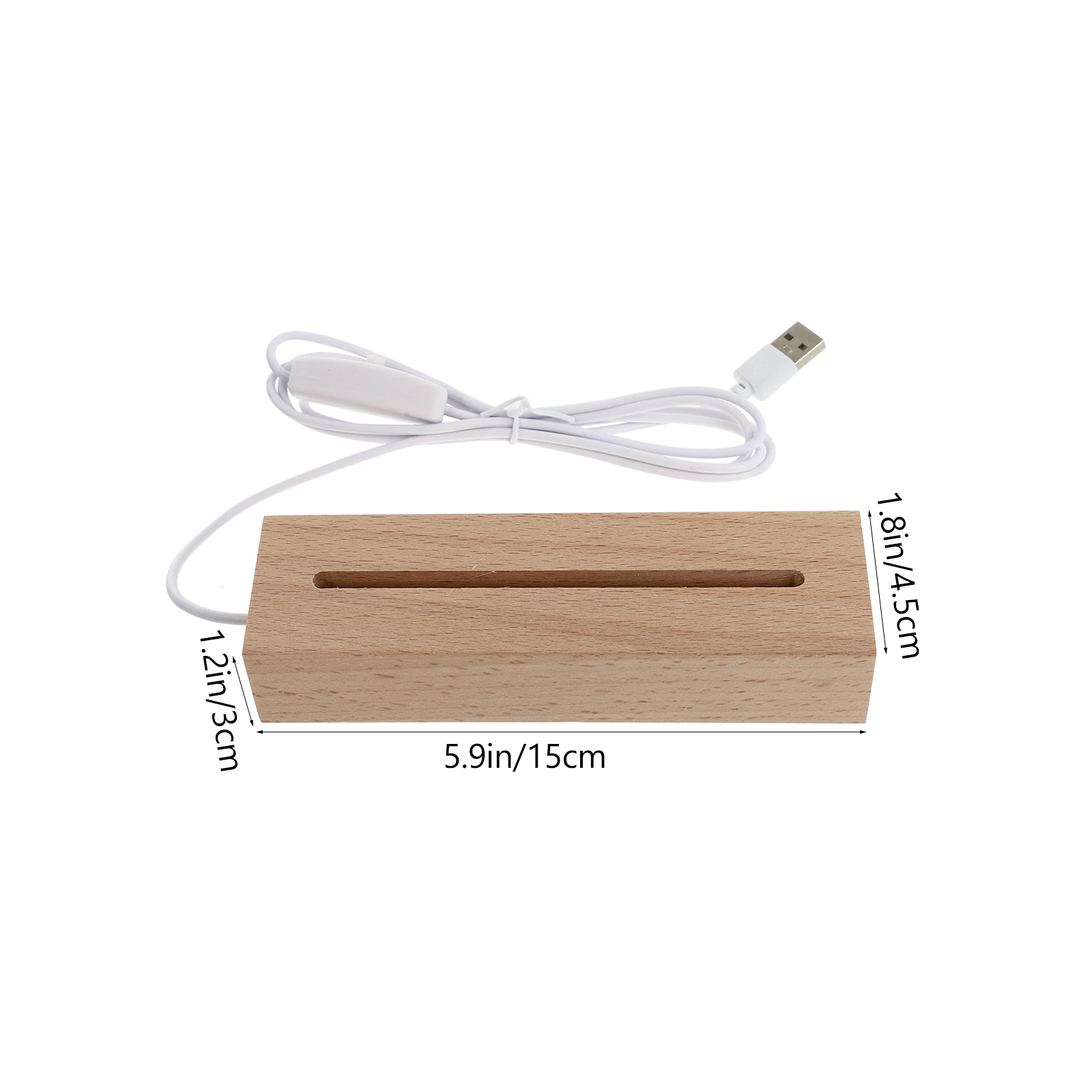 Supporto per pannello acrilico con base luminosa in faggio Display a LED Supporto per illuminazione Brillantezza