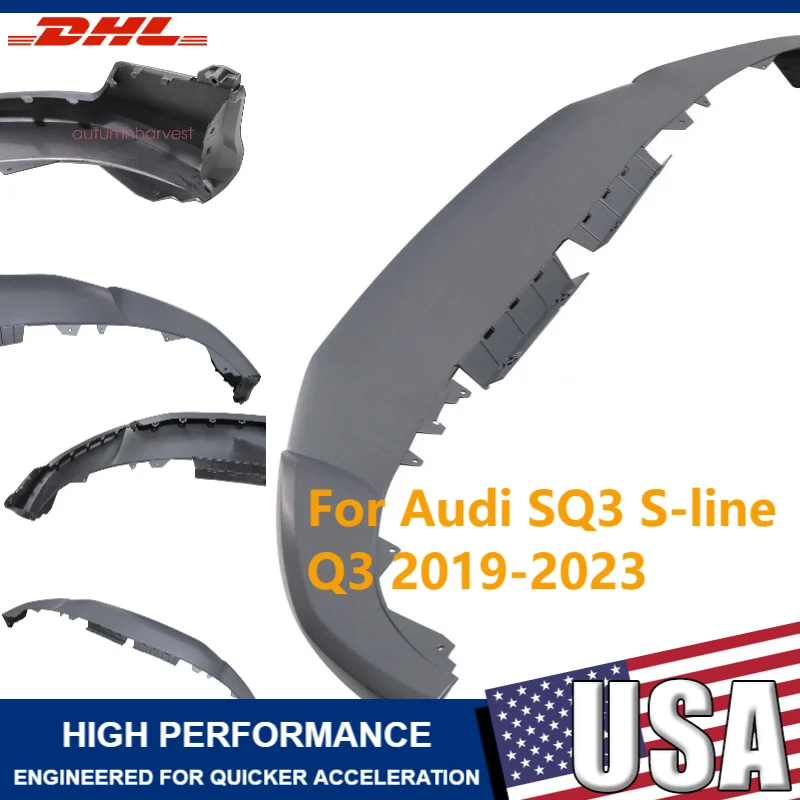 

1Pc Front Bumper Lower Spoiler Valance Trim Cover Fits For Audi SQ3 S-line Q3 2019-2023 Front Diffuser Bumper Lip