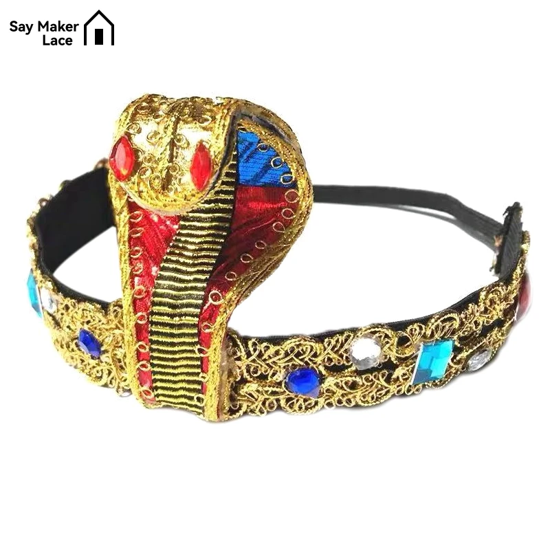 1Pcs Adult Cosplay Cleopatra Egyptian Snake Headband Women Makeup Ornaments Party Hairband