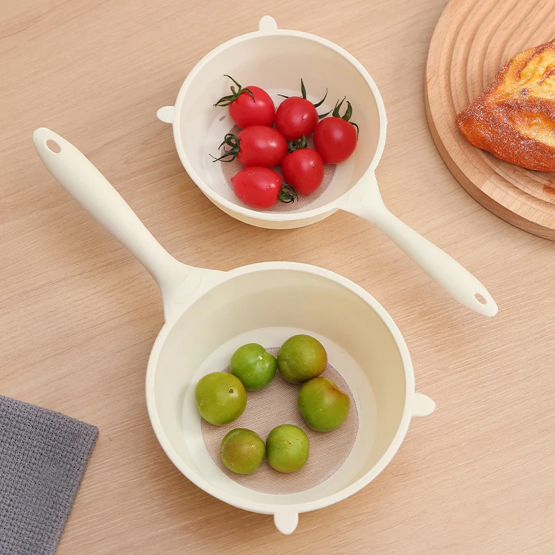 Rice Washing Spoon And Vegetable Basket Set, Convenient Kitchen Strainer For Tea Leaves And Soybean Residue