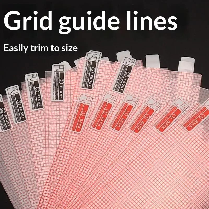 10Pcs Cuttable Screen Protector Film Grid Guide Anti Static Universal Clear Protective Sheet For Phone GPS Navigator DIY Cuttin