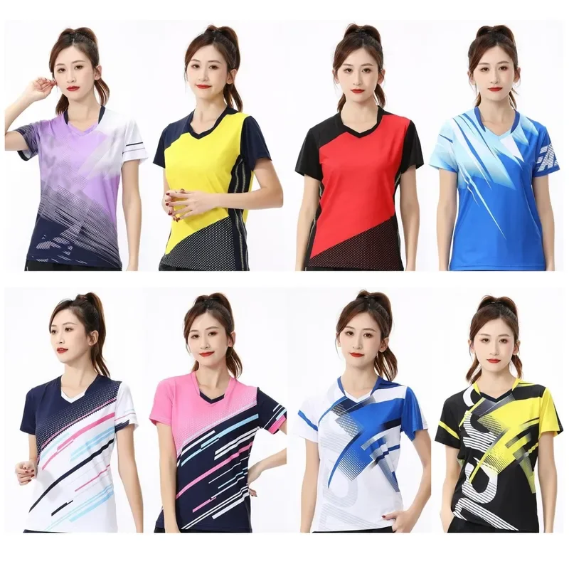 

Badminton suit short sleeved set for men and women, quick drying, breathable, casual competition sportswear, group purchase cust