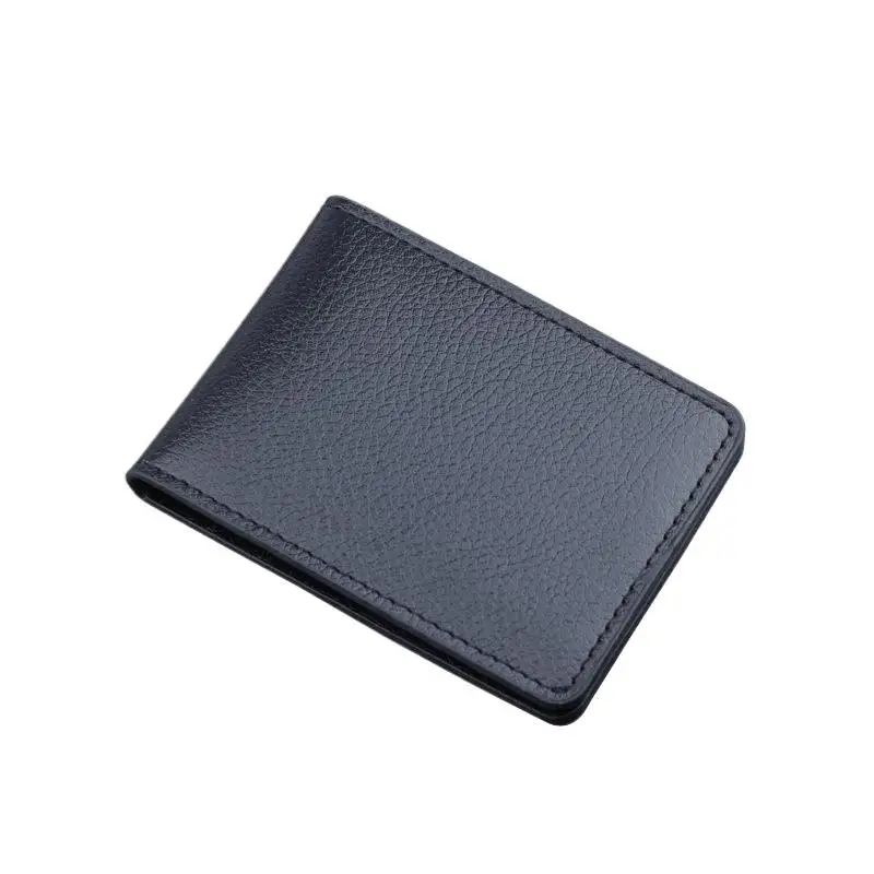 Porte-cartes en cuir PU avec plusieurs emplacements transparents pour cartes et design durable, parfait pour les voyages d'affaires quotidiens, les cartes d'identité et les cartes bancaires.