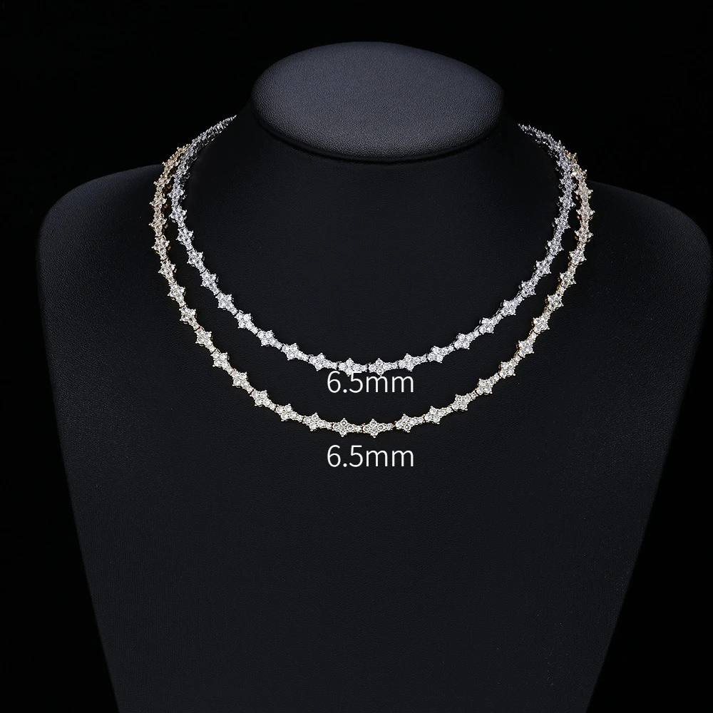 

Персонализированная цепочка с бусинами льда, позолоченные ювелирные изделия в стиле хип-хоп, латунное микро-паве, полное CZ, мужское и женское ожерелье