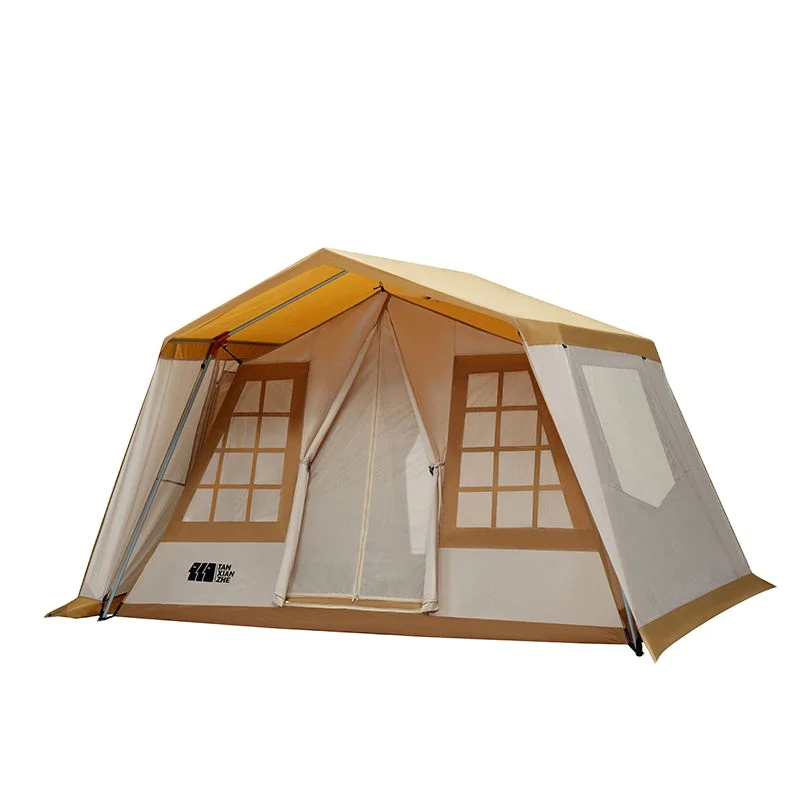 Wall Tent Large Space Camping Outdoor Big House Wholesale Luxury Folding Cabin Tent Waterproof Family Glamping  For Wild Hiking