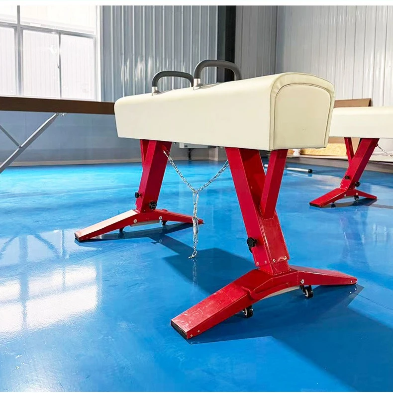 

Club Series Competition Adjustable Pommel Horse Gymnastics Equipment Professional Gymnast Pommel Horse For Sale