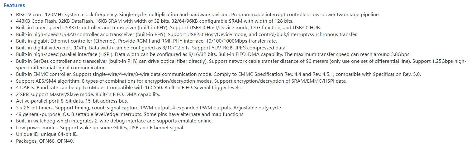 Ch569 entwicklungs board usb 3,0 super-geschwindigkeit schnitts telle mcu gigabit ethernet phy hspi CH569W-EVT bewertungs karte neues original – Detail 2
