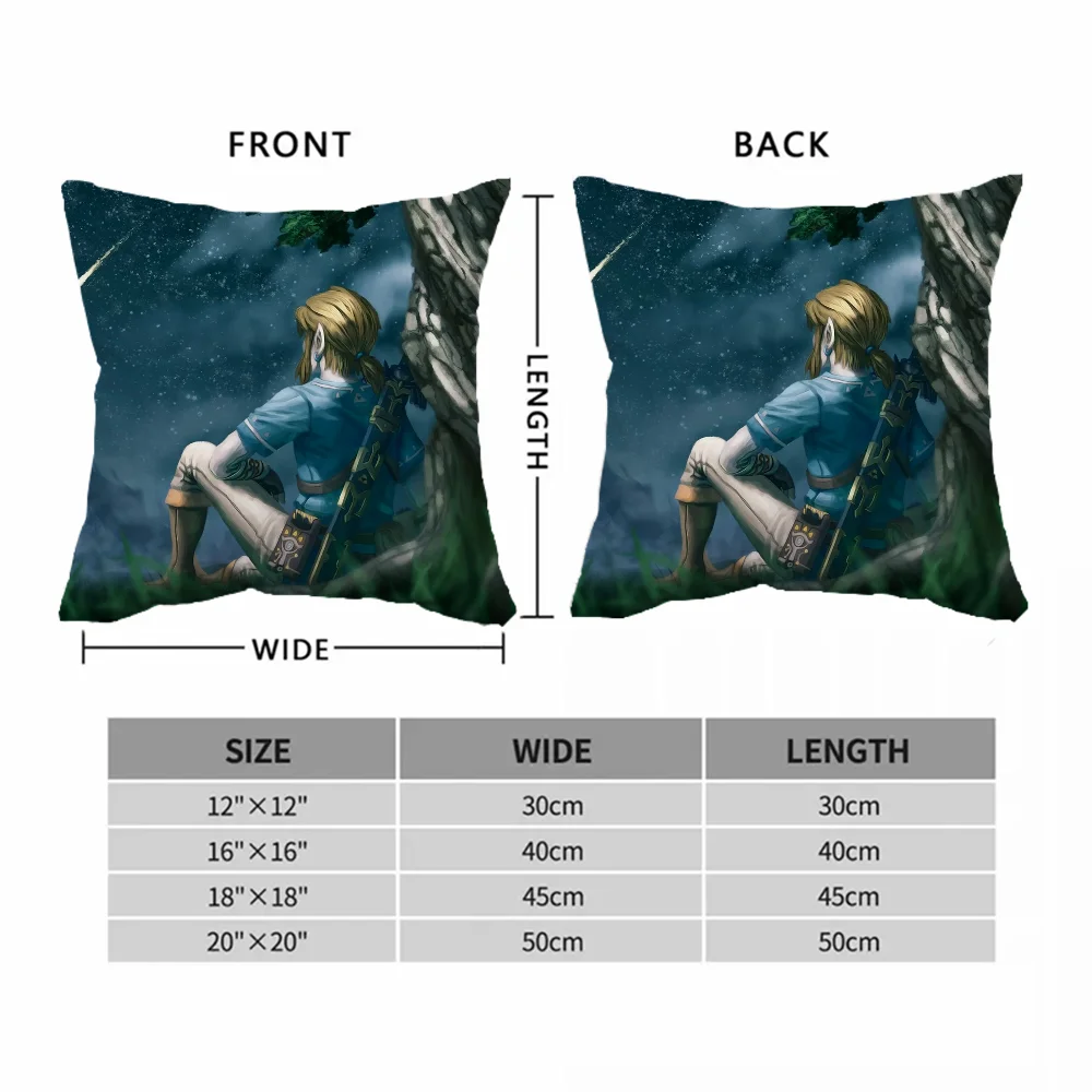 Decorative Sofa Cushion Cover for Pillow Z-Zeldas Pillowcases Bed Cushions for Living Room Pillowcase 50x50 Couch Pillows 45*45