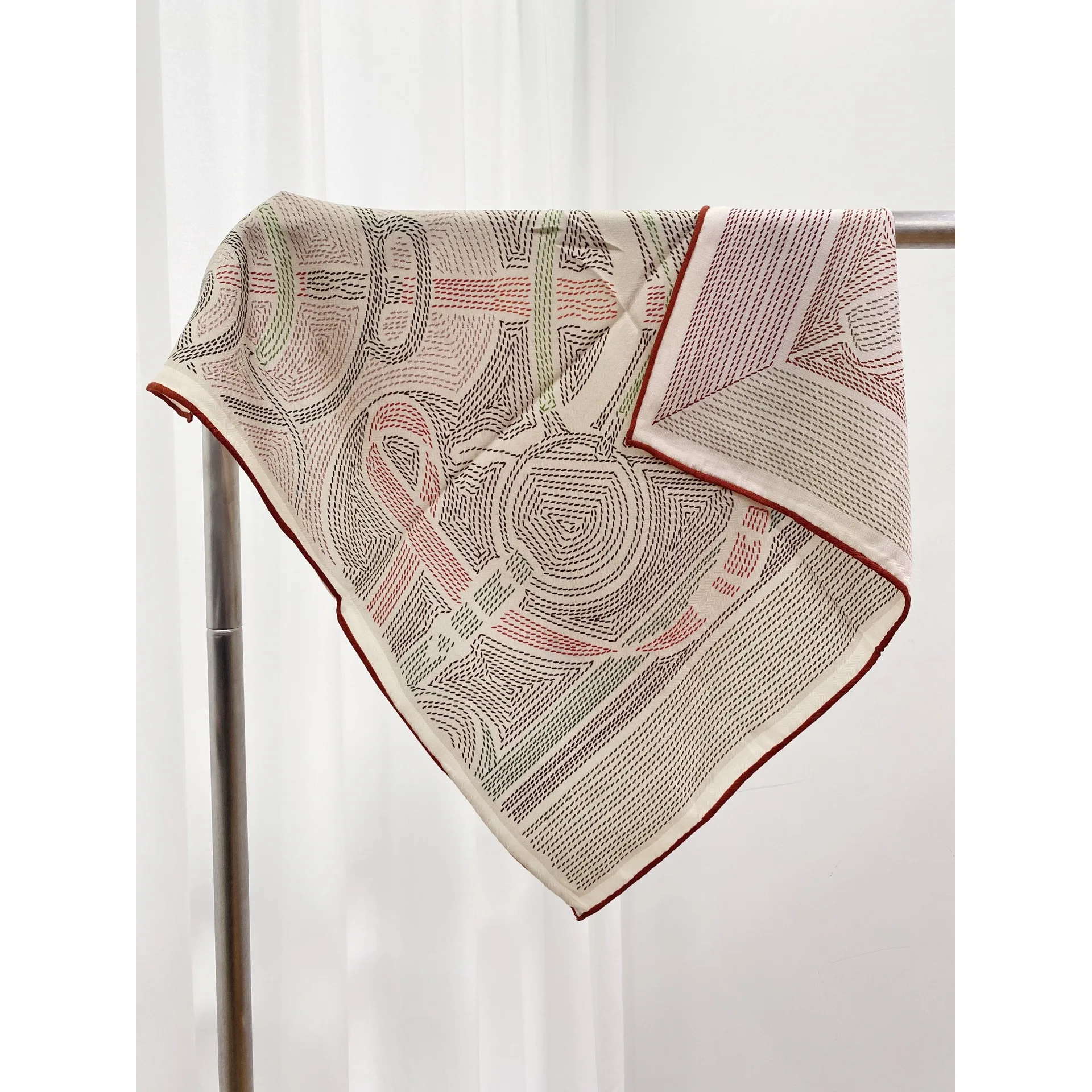 

Double Face Silk Wool Scarf Women Hand Rolled Shawls Winter Square Shawls Neck Clothing Decoration Christmas gift